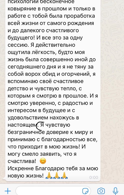 Отзыв клиента в WhatsApp (2/2)